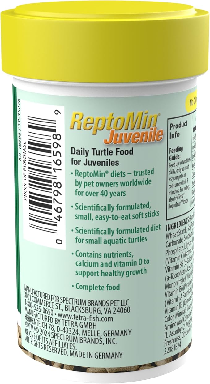 Tetra ReptoMin Baby Floating Food Sticks, 0.92-Oz (26g)