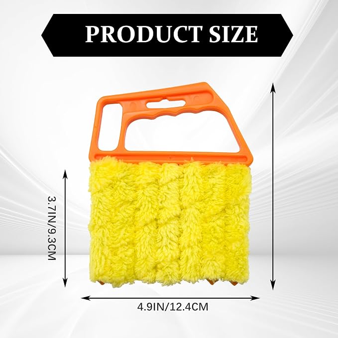 2PCS Blind Cleaner Duster Tool, Car Cleaning Brush, Washable 7 Fingers Duster Brush Dusting Cleaner Tool, Handheld Mini Duster Brush Universal for Window Shutters Air Conditioner Wood Blind