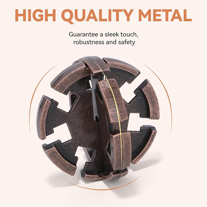 8 Pcs Brain Teaser Puzzles for Adults Teens - Metal Puzzles 3D Puzzle Game Toys for Adults Teens - Unlock Interlocking Puzzle Adult IQ Education Smart Toys