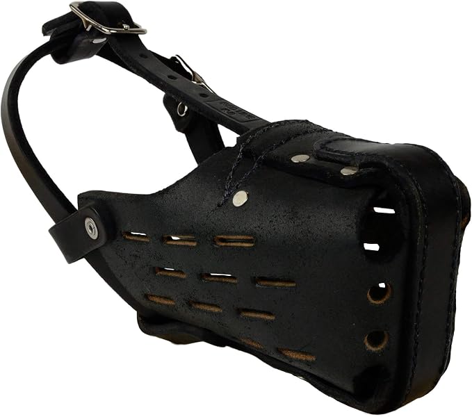 RedLine K-9 Leather Dog Muzzle (Small)