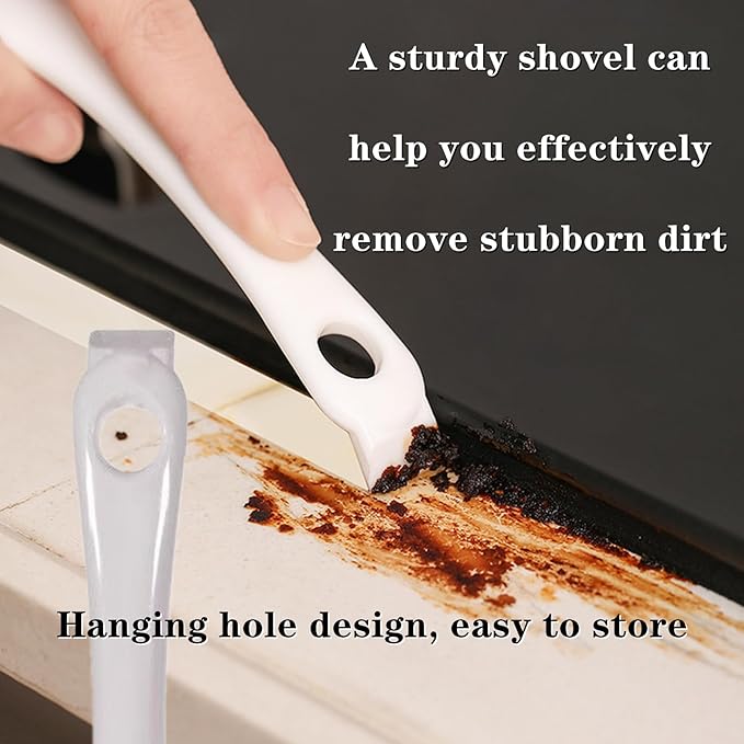 2 Pack Bird Cage Cleaner Brush Professional Bird Poop Remover Brush with Long Handle Shovel for Pet Cage Accessories(White, Black)