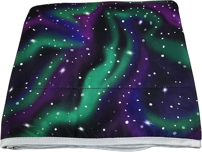 Tater Pets Guinea Pig Fleece Cage Liner - Tidy Mat - Lap Pad - Corner Pad - Absorbent - Machine Washable - for Guinea Pigs and Hedgehogs (Northern Lights, Tidy Mat 14"x14")