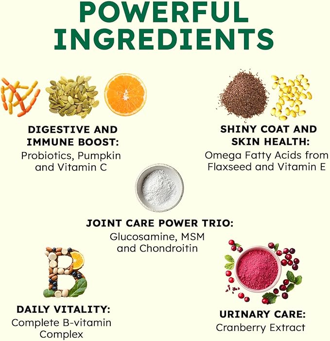 ZENO Dog Vitamins and Supplements - 150 Dog Multivitamin Chewable - Immune, Joint Support, Skin, Gut Health + Packed with Omega 3s, Glucosamine & Probiotics - Safe for Puppy - Duck