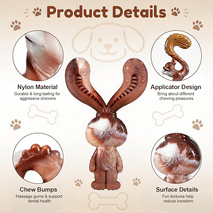 Indestructible Dog Toys for Aggressive Chewers, Tough and Durable Chew Toys for Large Medium Dogs, Interactive Dog Chew Toys to Keep Them Busy (F Squirrel+Crab)