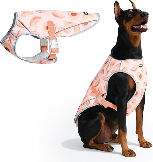 Spark Paws Dog Cooling Vest - SPF 50 UV Sun Protection - Summer Heat Relief Gear for Dogs, Lightweight, Evaporative Cooling - Dog Anxiety Relief Vest During Hot Days - Peaches - Size 4XL