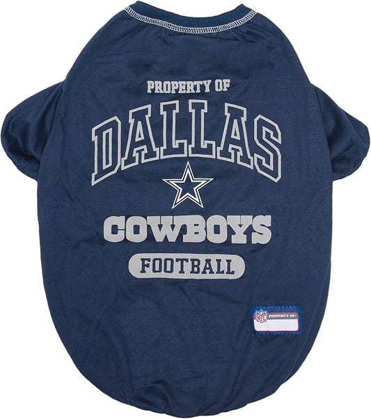 NFL Dallas Cowboys Dog T-Shirt for Pets, Size X-Large. Officially Licensed Pet Shirt with Team Logo, Soft Stretchable Comfort Fit Apparel for Dogs & Cats