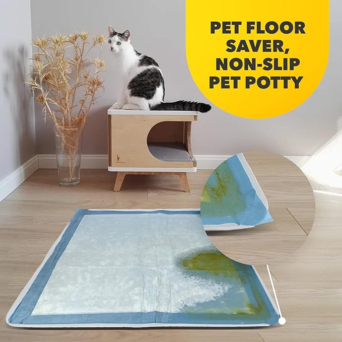 TidyFriend 2 Pack Dog Pee Pad Holder Tray - Fits Up to 24” x 24” Pee Pad Holder for Dogs - Stable Grip, Raised Edges, Quick-Wipe Silicone Surface Dog Pad Holder for Indoor Flooring Protection (Grey)