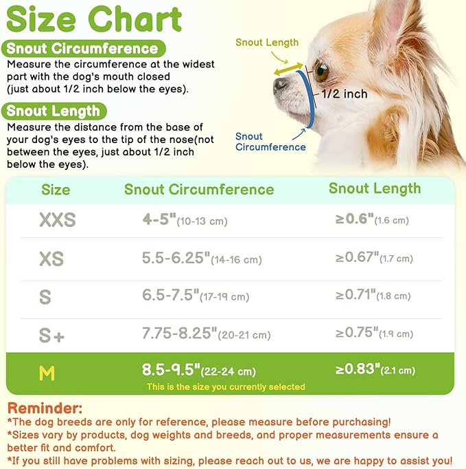 Mayerzon Short Snout Dog Muzzle for Small Medium Dogs, Soft & Sturdy Fabric, Anti Excessive Biting Chewing, Suits Schnauzer Bully Boxer Puppy for Grooming Vet Visits Walk, Allows Drinking(Blue, M)