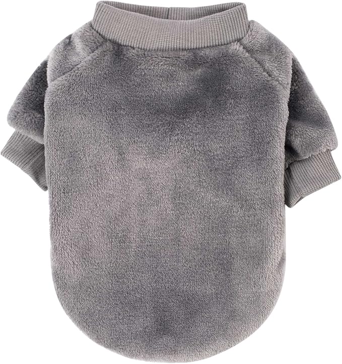 FabriCastle Small Dog Sweaters, 3-Pack Dog & Cat Clothes, Ultra Soft and Warm Pet Jackets for Small Dogs Boy & Girl, Winter Pet Apparel Costumes, Puppy Outfits (Grey,Blue,Dark Blue, Large)