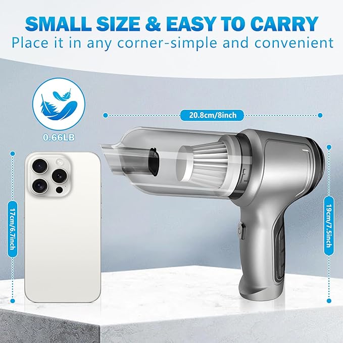 Guinea Pig Poop Vacuum: 6000Pa Powerful Suction, Cordless Handheld Spot Cleaning Tool for Guinea Pig, Rabbit, Hamster, Chinchilla & Small Animal Cages