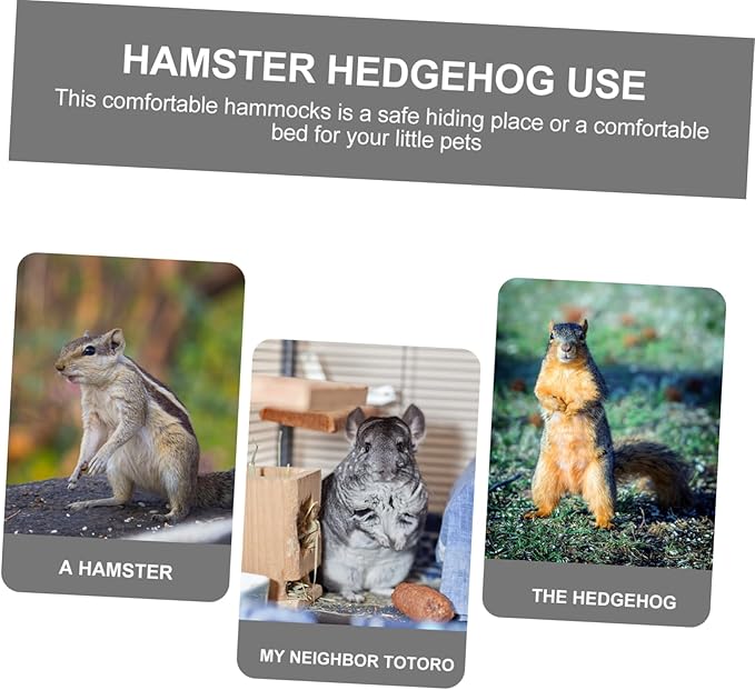 Yardwe Ferret Hideout Hammock Warm Pet Tunnel Cage for Small Animals Cozy Sleeping Spot for Hamsters Guinea Pigs Other Pets Grey