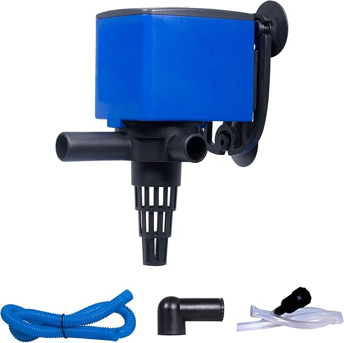 475 GPH Powerhead Submersible Pump - 3 in 1 Aquarium Fish Tank Pump with Oxygenation, Filtration & Water Cycling, 5 ft max lift, 25W - 2 Pack