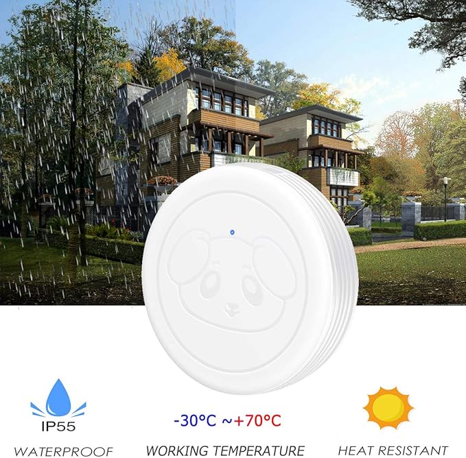 Dog Door Bell,Smart Dog Bells to Go Outside,Doorbell for Potty Training,Communication Bell for Puppies with 3 Waterproof Touch Buttons & 2 Receiver
