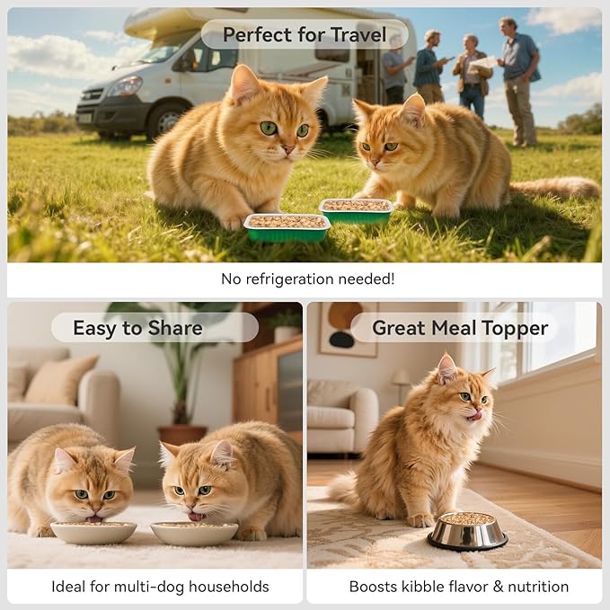 APL Freeze-Dried Cat Food, 0.5oz x 6 Pack | 90% Animal Ingredients, 65% Crude Protein | Chicken, Heart & Liver Recipe with Yucca Extract | Grain-Free, Complete Meal for Travel, Mixing & Sharing