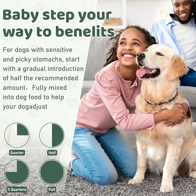 Dog Teeth Cleaning Powder, Dog Dental Powder, Dog Dental Care, Targets Tartar & Bad Breath & Reduces Plaque, Dental Powder for Dog Teeth Cleaning, Green