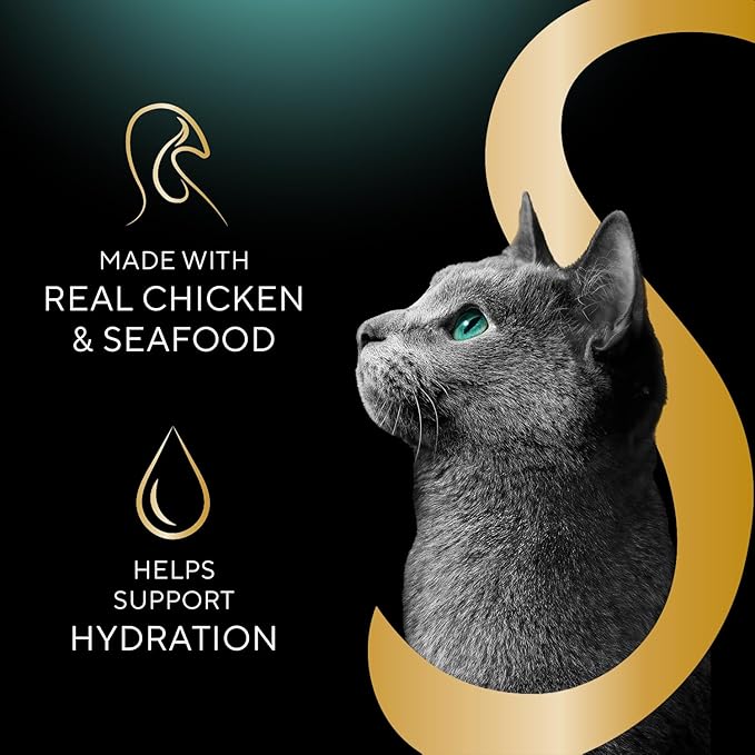 Sheba Selections Filets in Broth, Adult Cat Food Wet Recipe, Meal Complement, Wet Cat Food Variety Pack, Chicken & Shrimp Recipe, 1.3 oz. Cups, 12 Count
