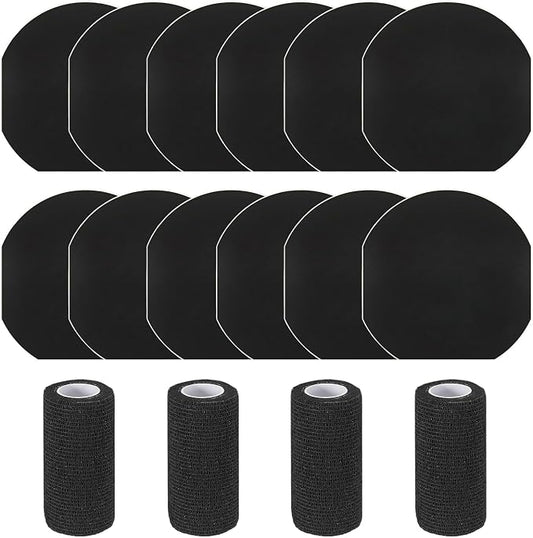 12 Pack Horse Hoof Tape with 4 Rolls of Vet Wrap, Strong Sticky Wraps, Magic Cushion Hoof Packing, Thrush Treatment for Horses, Horse Supplies for Real Horses