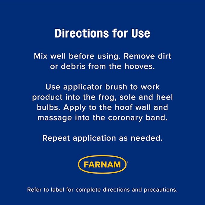 Farnam Rain Maker Triple Action Hoof Moisturizer & Conditioner, Protection Against Dry Weather, Cracks, Splits, Contracted Heels, 32 fl oz
