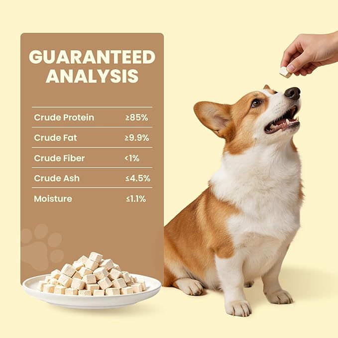 Freeze Dried Chicken,Freeze Dried Chicken Dog Treats Natural No Additives,Single Ingredient,High Protein,Suitable for All Ages Cats and Dogs,Dehydrated Suitable for Training