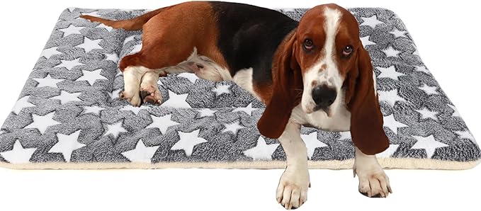 Dog Bed Pet mat Dog Box mat Machine Washable Grey (39x28x1.5in)