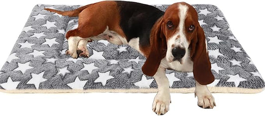 Dog Bed Pet mat Dog Box mat Machine Washable Grey (39x28x1.5in)