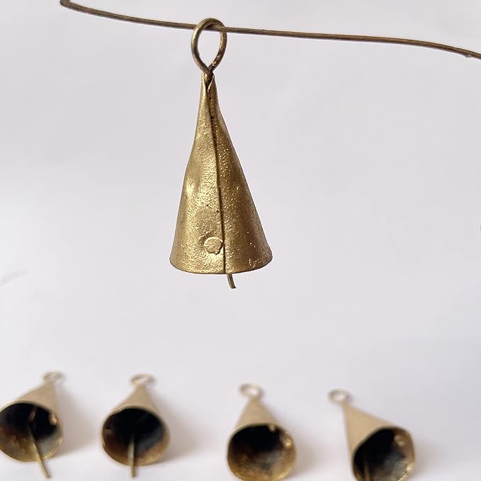 10 Pcs 1.75 Inch Bells for Crafts , Home Decor , Christmas Bell Ornaments , Christmas Bell Decorations , Christmas Bells for Decoration - Vintage Jingle Bells Small Gold Bell Witch Cow Bells