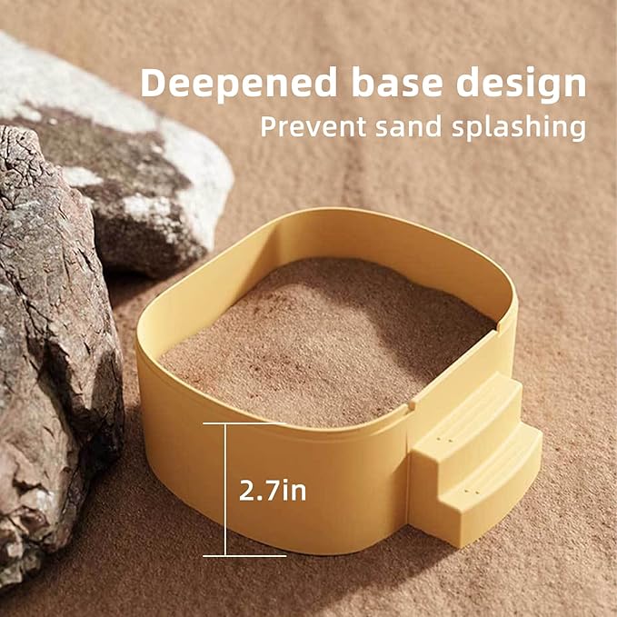 Hamster Sand Bath Container Box Large Space Hamster Bathtub Digging Sand Container for Pygmy Hamsters, Chinchilla, Rats, Mice, Gerbils, Other Small Animal (Green)