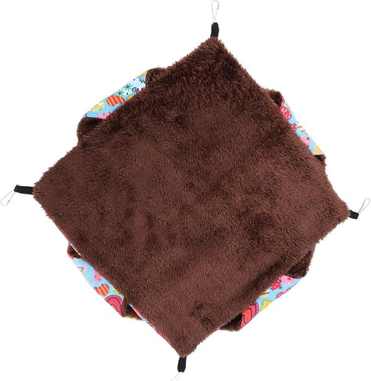 GLOGLOW Pet Hamster Hammock, Soft Velvet Cotton Sleeping for Hamsters and Small Pets, Warm Double Layers Hammock for Guinea Pigs and Ferrets (34 * 34) (*)