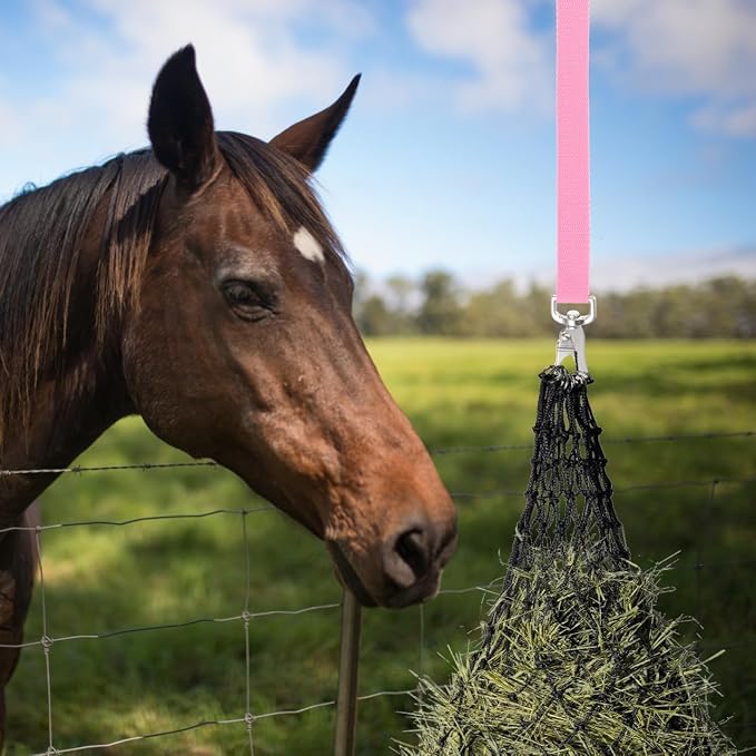 Ipetboom Adjustable Horse Bucket Strap, 21.2in Reusable Durable Nylon Feeder Hanger for Water Buckets and Nets in Stalls or Outdoor Use