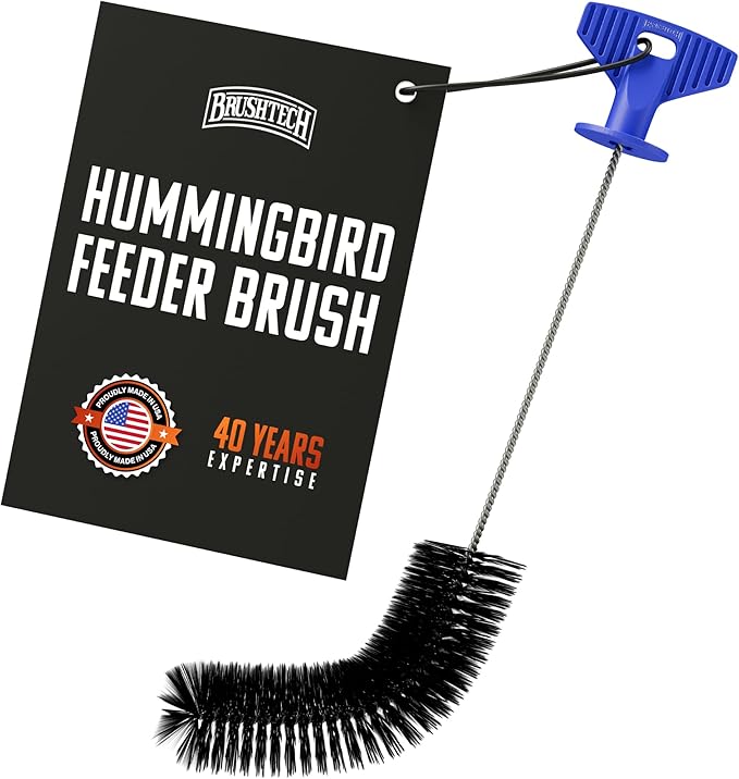 Brushtech Hummingbird Feeder Brush – Flexible 14-Inch Long Cleaning Tool with 1.5-Inch Diameter for Bird Feeder Maintenance, Narrow Opening Access, Deep Cleaning & Ergonomic Handle Design