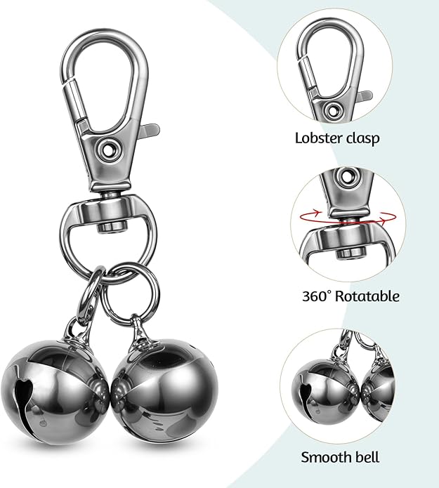 salbsever 2 Pcs Bells for Dog Collars Mini Dog Collar Bell Pet Pendant Accessories Training Collars Charm Dogs Training Bell Collar for Dogs and Cats