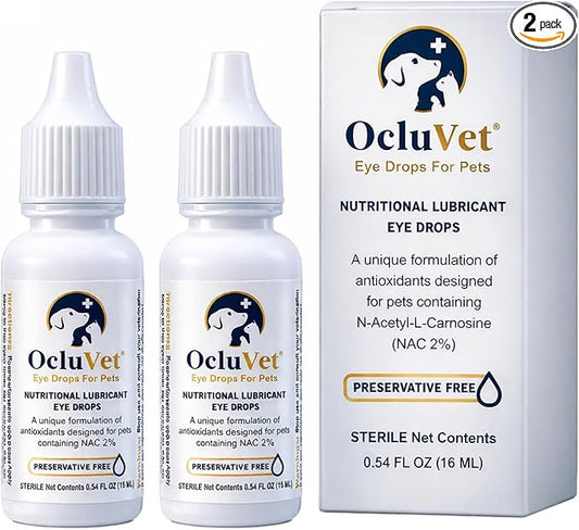 Eye Drops for Pets | Clinically Studied Antioxidants for Pets | Made in The USA | Includes 2% N-Acetyl-L-Carnosine (NAC) | 16mL - 2 Pack