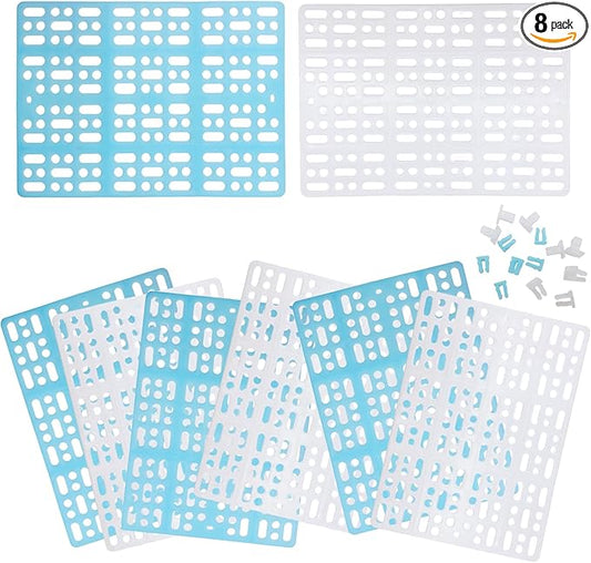 Hamiledyi 8Pieces Rabbit Feet Pad Hole Leak Water Design for Plastic Bunny Cage Mat Foot Resting Pad