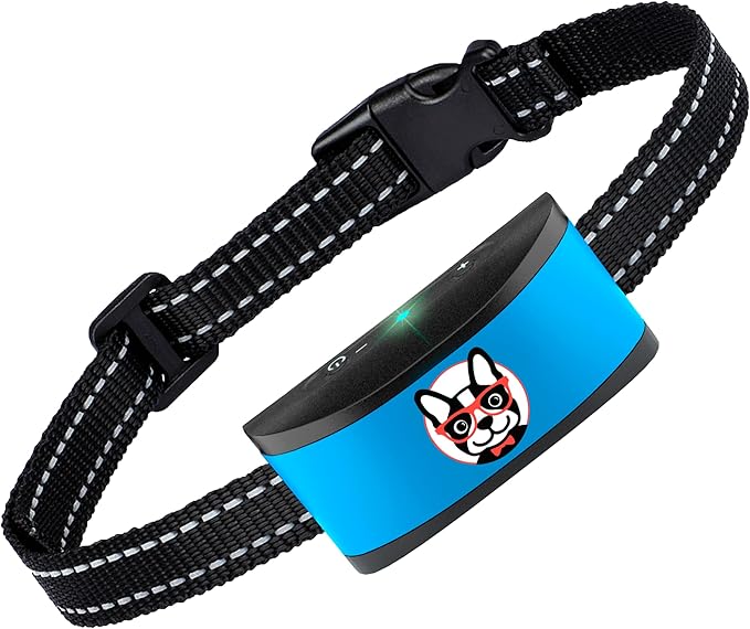Small Dog Bark Collar Rechargeable - Anti Barking Collar for Small Dogs - Smallest Most Humane Stop Barking Collar - Dog Training No Shock Bark Collar Waterproof - Safe Pet Bark Control Device