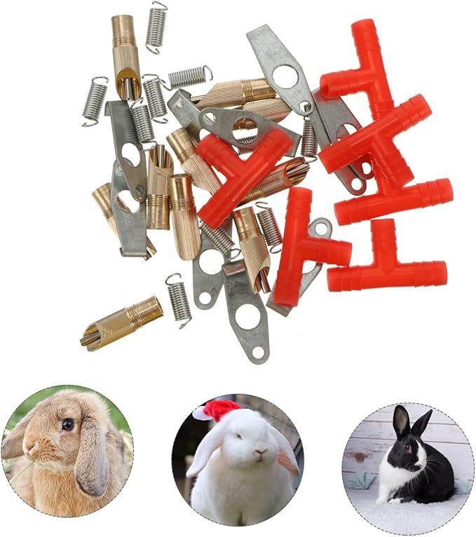 Abaodam 10pcs Automatic Waterer Design for Ferrets and Animals Safe Drinking Equipment Removable Components and Sealant Features
