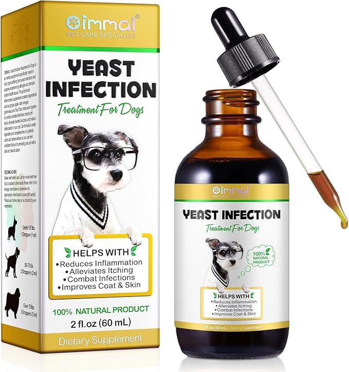 VOSIFSDIY Yeast Infection Treatment for Dogs, Natural Dog Yeast Infection Treatment Supports Itch Relief, Ear Infection, Allergy Relief, Pet Supplies Dog Herbal Supplement, Bacon Flavor