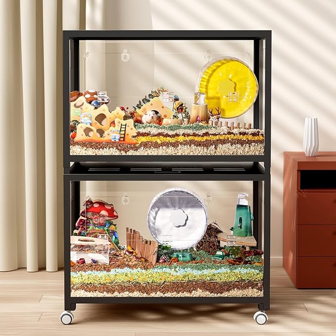 BUCATSTATE Cage 2.0 Universal Wheel & Stacking Accessories, Cages 2.0 Accessories That Support Moving and Stacking (for Cage 2.0, Black)