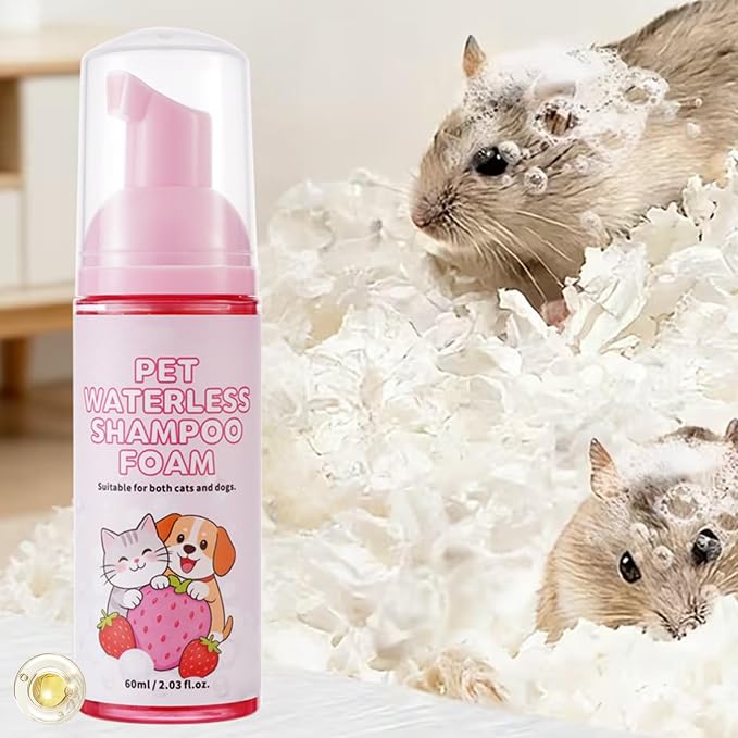 Rabbit Shampoo Mousse, 3.6x10cm Waterless Cleaning Foam, Small Pet Washing Solution for Grooming, Hygiene, Furs, Maintenance, Rabbits, Guinea Pigs