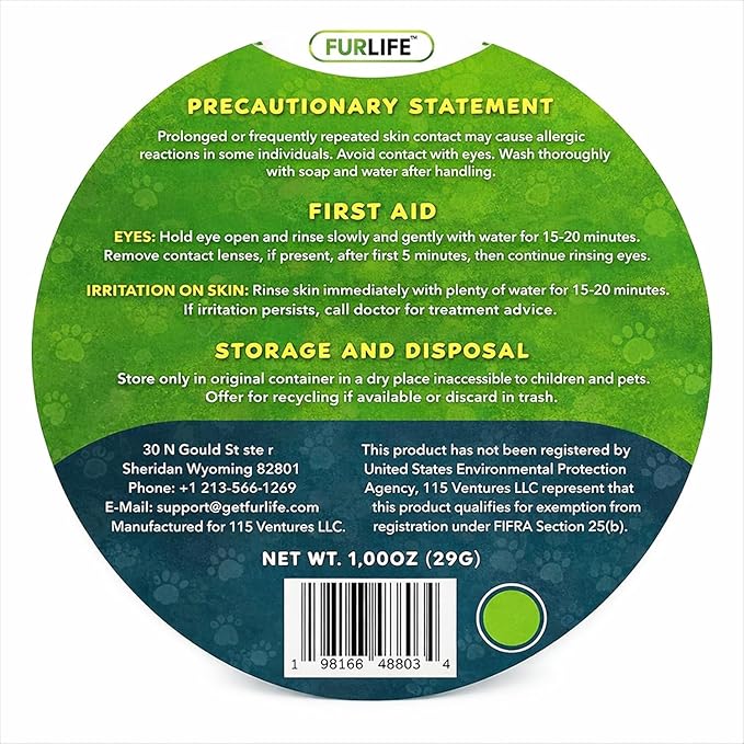 FurLife Green Dog Tag, Flea and Tick Prevention for Dogs - Waterproof Pendant for Collar, Safe for All Breeds