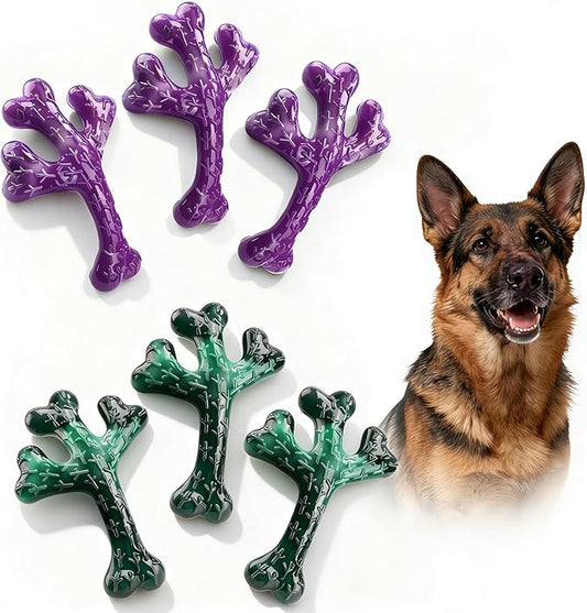 Frienhund 6 Pack (XL Cactus) Indestructible Tough Dog Toys for Aggressive Chewers: Beef Flavored Chew Bone for Large Dogs 20-90 lbs, Long Lasting & Keep Them Busy