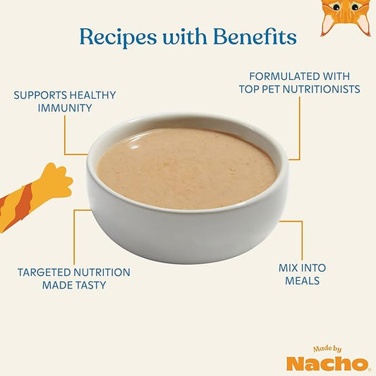 Made by Nacho Digestive Support Cage-Free Chicken Puree Meal Topper with Bone Broth (18 Count)