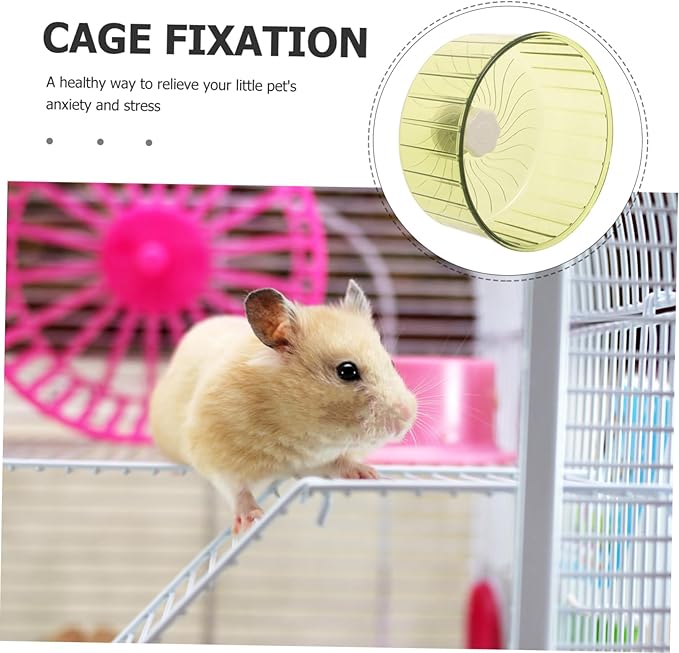 Abaodam Silent Hamster Running Wheel 12 Inch Dual Bearing Crystal Exercise Wheel for Hamsters Gerbils and Chinchillas for Quiet Play and Healthy Exercise