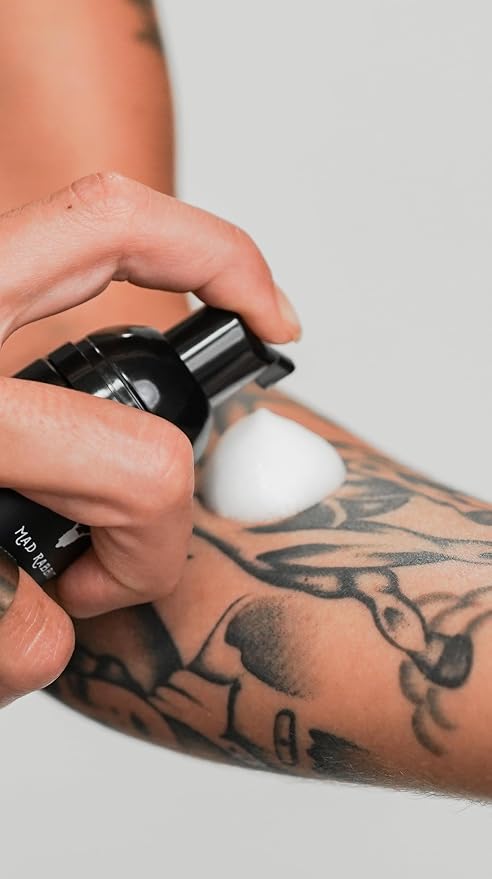 Mad Rabbit Tattoo Aftercare Soap - Tattoo Soap for New Tattoo - Fragrance Free Foam Wash - Unscented, Cleaner Made with Clean + Vegan Ingredients, 2oz
