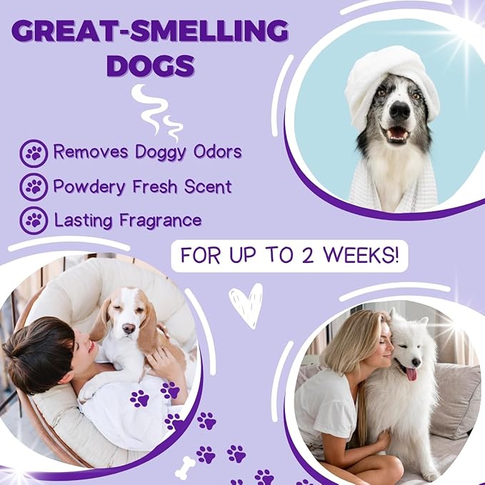 Alpha Dog Series Bright White Natural Whitening Dog Shampoo and Conditioner for Dogs with Aloe Vera, pH Balanced Dog Shampoo and Conditioner Set, Tear-Free for Sensitive Skin, 4L (1Gallon)