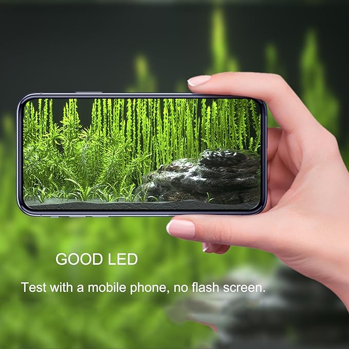 Carefree Fish Aquarium LED Light USB 5V2A RGBW 5730 Timmer 5~25Gal Fish Tank Clip Light 10 Brightness Levels 15W with USB Port (Include UL Certification Power Adapter)