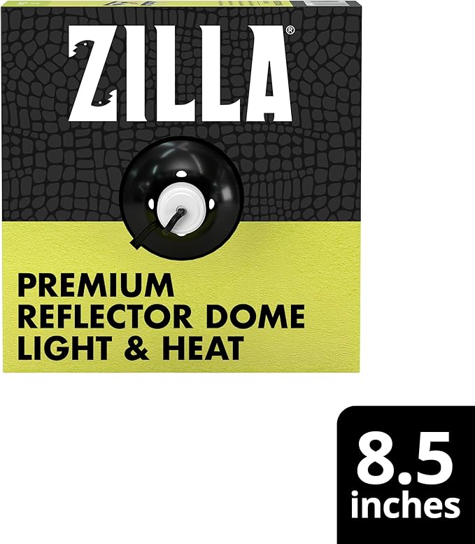 Zilla Pet Reptile Premium Heat Lamp Reflector Dome Fixture, 8.5 Inches