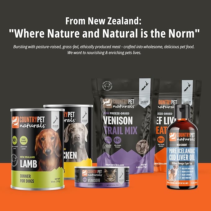 New Zealand Beef Frozen Fresh Dog Food, High-Protein 91% Grass-Fed Free-Range Meat, Gently Cooked, Grain-Free, Omega-3s, 8 Rolls (12 lb Case)