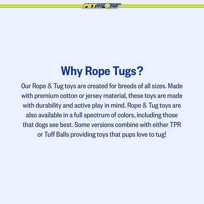 PetSport Fling Thing Dog Ball on Rope Toy, 12" Tennis Ball Rope for Fetch and Tug of War - 2.5" Tuff Ball with Non-Abrasive Felt, Non-Toxic, Durable Toy for Small and Medium Dogs