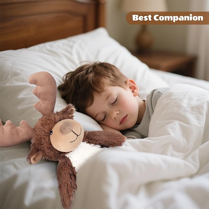 SuzziPals Heatable & Coolable Moose Stuffed Animal, Plushies Microwavable Heating Pad for Soothing & Relaxation, Lavender Scent Stuffed Plush Toys for Stress Relief, Christmas Stuffed Animals Gifts