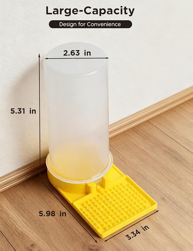 Large Capacity Quail Water Feeder,Button Quail Supplies for Quails Cage, Multi-Use as Quail Feeder, Quail Waterer, Chick Waterer,Baby Chick Waterer, Ideal Quail Feeders for Baby Bird